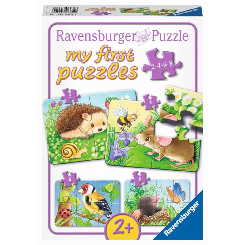 Ravensburger 069521 My First Puzzle Süße Gartenbewohner  2 / 4 / 6 / 8 Teile