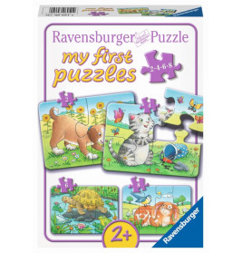 Ravensburger Puzzlebox Meine ersten Puzzles ab 2 Jahren, vorne mit Tiermotiven illustriert.
