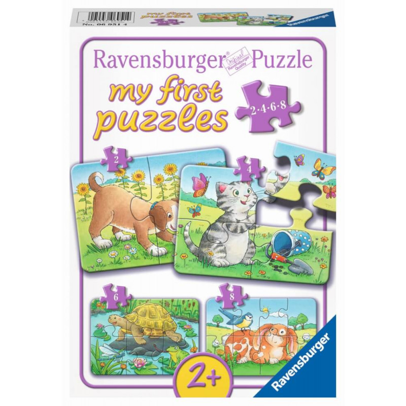 Ravensburger Puzzlebox Meine ersten Puzzles ab 2 Jahren, vorne mit Tiermotiven illustriert.