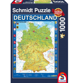 Puzzle Standard 1.000 Teile, Deutschlandkarte