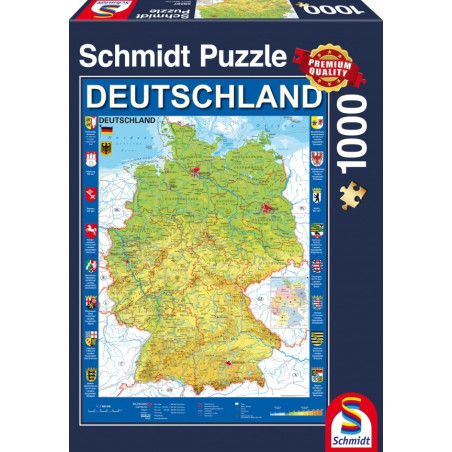 Puzzle Standard 1.000 Teile, Deutschlandkarte