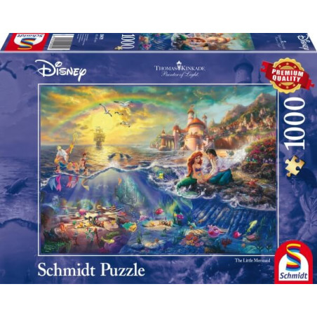 Puzzle Thomas Kinkade 1.000 Teile, Disney Kleine Meerjungfrau, Arielle