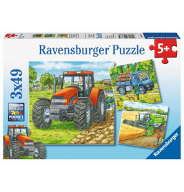 Ravensburger 93885  Puzzle Große Landmaschinen 3 x 49 Teile
