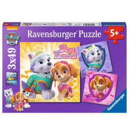 Ravensburger 80083 Puzzle: Bezaubernde Hundemädchen 3x49 Teile