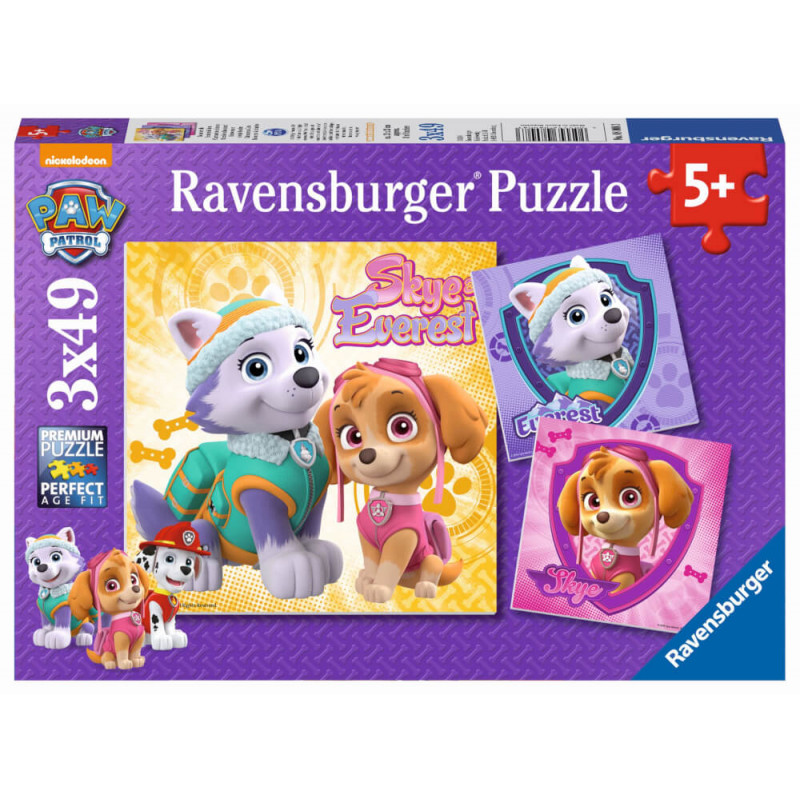 Ravensburger 80083 Puzzle: Bezaubernde Hundemädchen 3x49 Teile