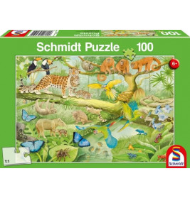 Puzzle Tiere im Regenwald 100 Teile