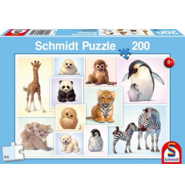 Puzzle Tierkinder der Wildnis 200 Teile
