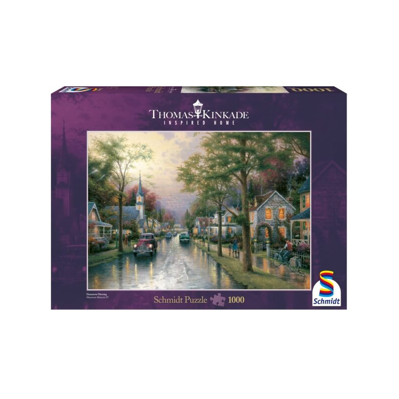 Schmidt Spiele Puzzle Thomas Kinkade Morgen in der kleinen Stadt 1000 Teile