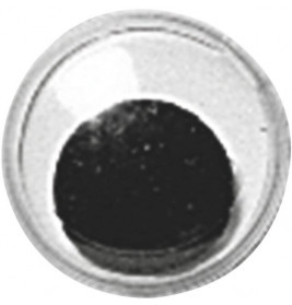 Wackelaugen, 10 mm, schwarz/weiss