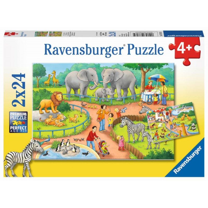 Ravensburger 078134 Puzzle Zoo 2x24 Teile