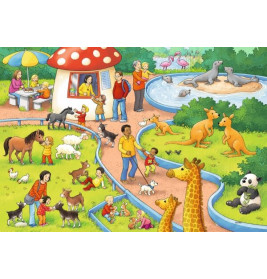 Ravensburger 078134 Puzzle Zoo 2x24 Teile