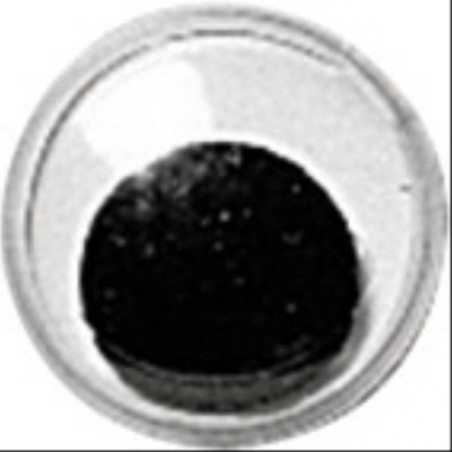 Wackelaugen, 12 mm, schwarz/weiss