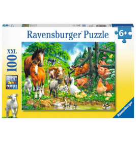 Ravensburger 106899 Puzzle: Versammlung der Tiere 100 Teile