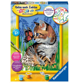 Ravensburger 286515 Malen nach Zahlen Katze mit Schmetterling