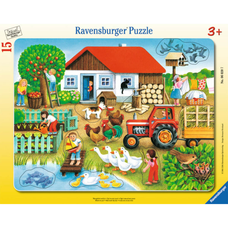 Ravensburger 60207  Rahmenpuzzle Was gehört wohin? 15 Teile Ravensburger 60207  Rahmenpuzzle Was gehört wohin? 15 Teile