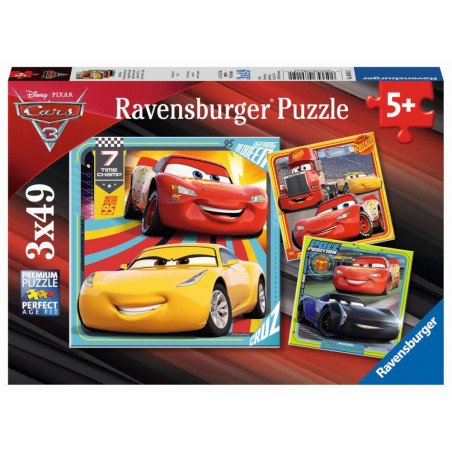 Ravensburger 80151 Puzzle Cars 3 Bunte Flitzer 3x49 Teile