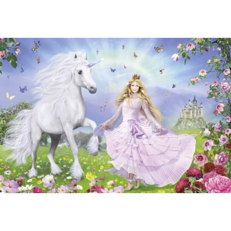 Puzzle Prinzessin der Einhörner, 100 Teile