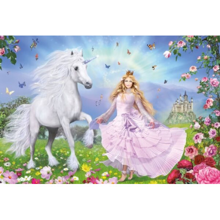 Puzzle Prinzessin der Einhörner, 100 Teile