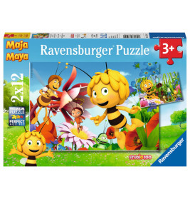 Ravensburger 75942  Puzzle Biene Maja auf der Blumewiese 2 x 12 Teile