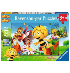 Ravensburger 75942  Puzzle Biene Maja auf der Blumewiese 2 x 12 Teile