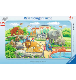 Ravensburger 61167  Rahmenpuzzle Ausflug in den Zoo 15 Teile