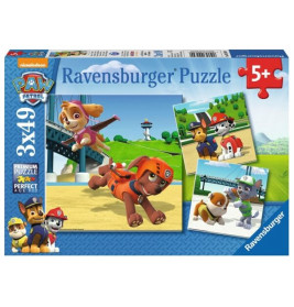 Ravensburger 092390 Puzzle Paw Patrol Team auf 4 Pfoten 3x49T