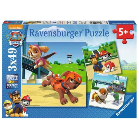 Ravensburger 092390 Puzzle Paw Patrol Team auf 4 Pfoten 3x49T