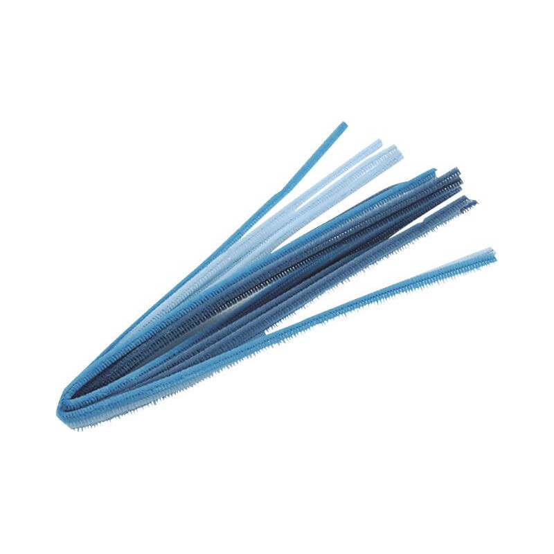Chenilledraht Mix 6mm 50cm türkis10er