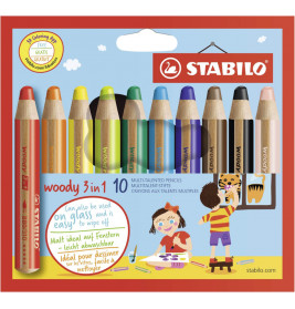 Farbstift Woody 10er Etui 3in1  .