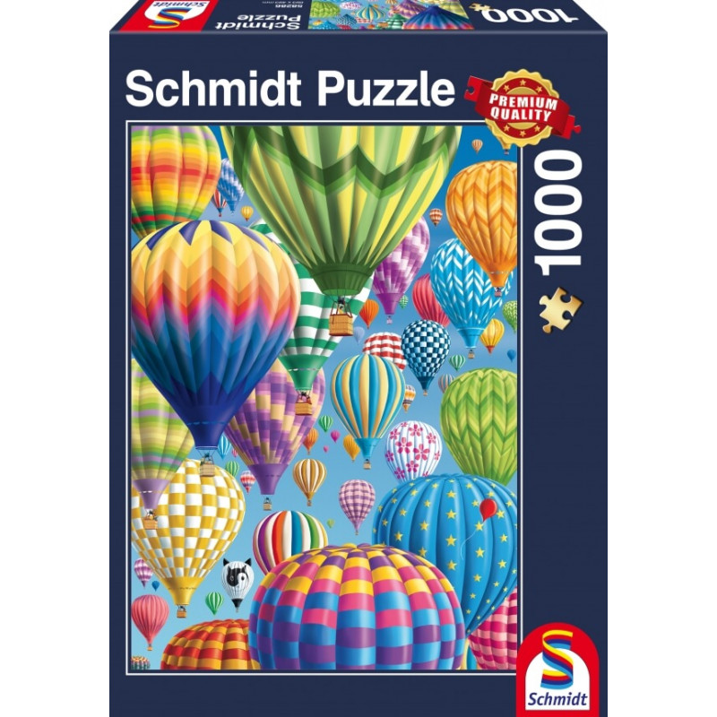 Puzzle Standard 1.000 Teile, Bunte Ballone im Himmel