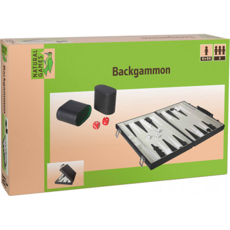 Natural Games Backgammon Kunstleder 47x37 cm