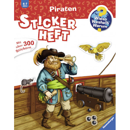 Ravensburger 32941 Wieso?Weshalb? Warum? Stickerheft: Piraten