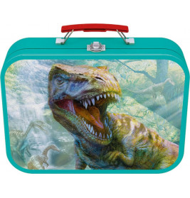 Puzzle-Box im Metallkoffer, Dinos, Puzzle-Box, 2x60, 2x100 Teile