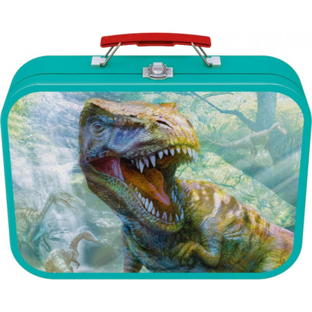 Puzzle-Box im Metallkoffer, Dinos, Puzzle-Box, 2x60, 2x100 Teile