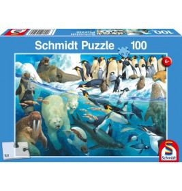 Schmidt Spiele Puzzle Tiere am Polarkreis, 100 Teile