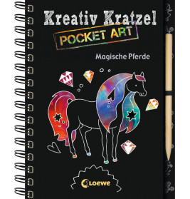 Kreativ-Kratzel Pocket Art - Magische Pferde
