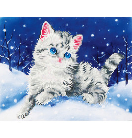Diamond Dotz Katze im Schnee 35,5 x 27,9 cm