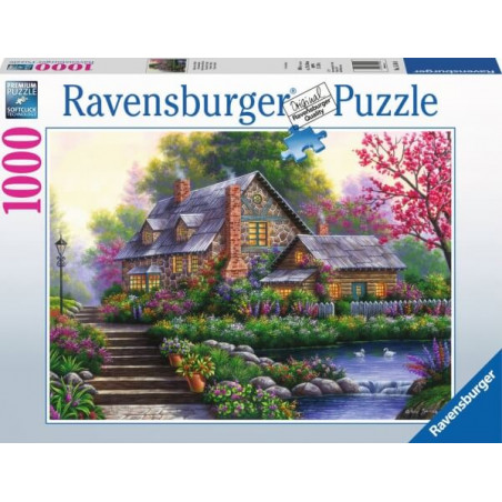 Puzzle Romantisches Cottage 1000 Teile