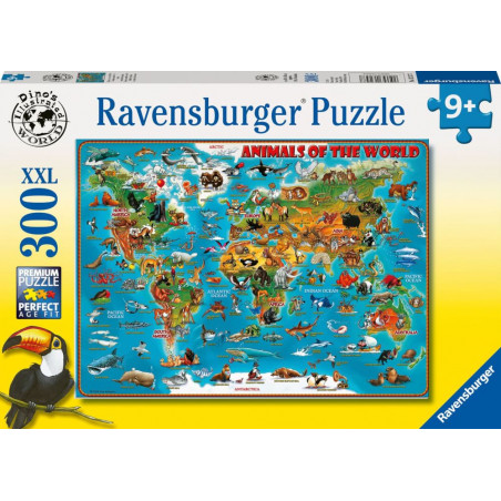 Puzzle Tiere rund um die Welt 300 Teile