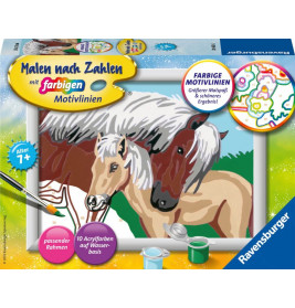 Malen nach Zahlen Liebevolle Stute