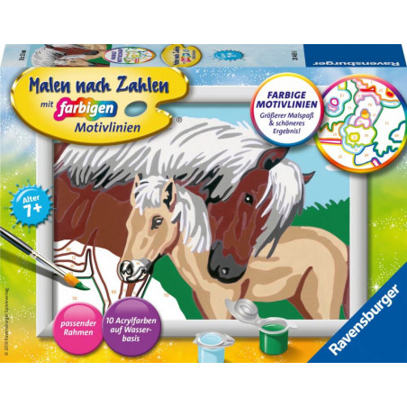 Malen nach Zahlen Liebevolle Stute Malen nach Zahlen Liebevolle Stute