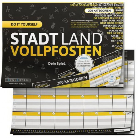 Stadt, Land, Vollpfosten - Do it yourself Edition Dein Spiel