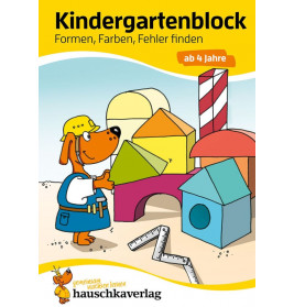 Kindergartenblock - Formen, Farben, Fehler finden ab 4 Jahre