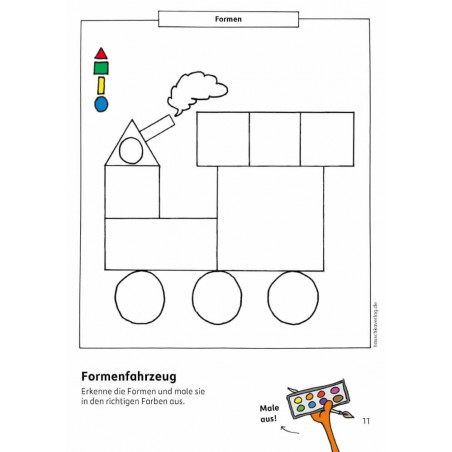 Kindergartenblock - Formen, Farben, Fehler finden ab 4 Jahre