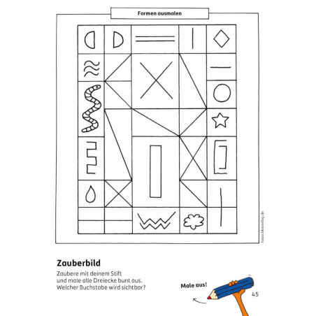 Kindergartenblock - Formen, Farben, Fehler finden ab 4 Jahre