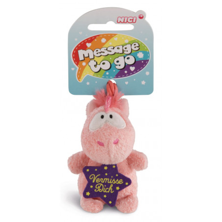 Einhorn Merry Heart Vermisse Dich 8cm mit Loop