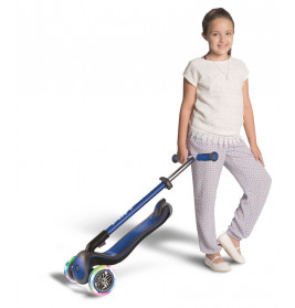 Globber Elite Deluxe Leuchtrollen navy-blau