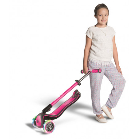 Globber Elite Deluxe Leuchtrollen pink