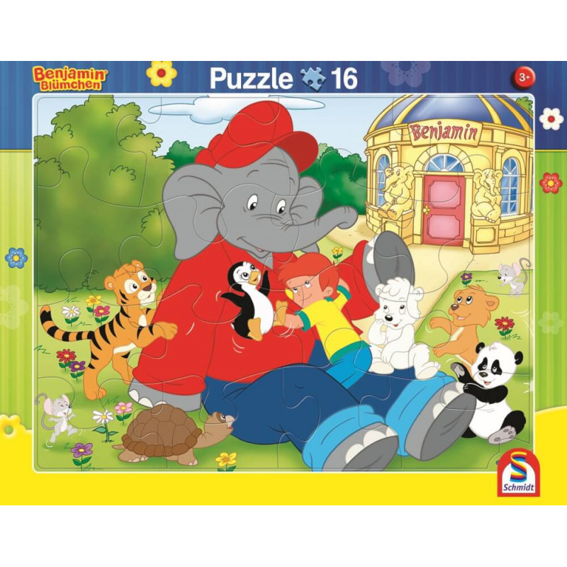 2er Set Rahmenpuzzles Benjamin Blümchen 16 Teile/24 Teile
