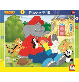2er Set Rahmenpuzzles Benjamin Blümchen 16 Teile/24 Teile